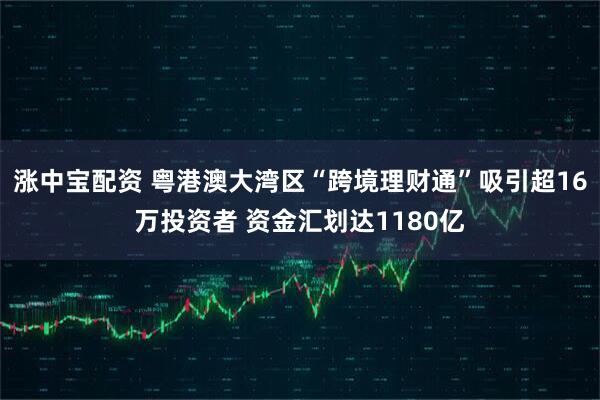 涨中宝配资 粤港澳大湾区“跨境理财通”吸引超16万投资者 资金汇划达1180亿
